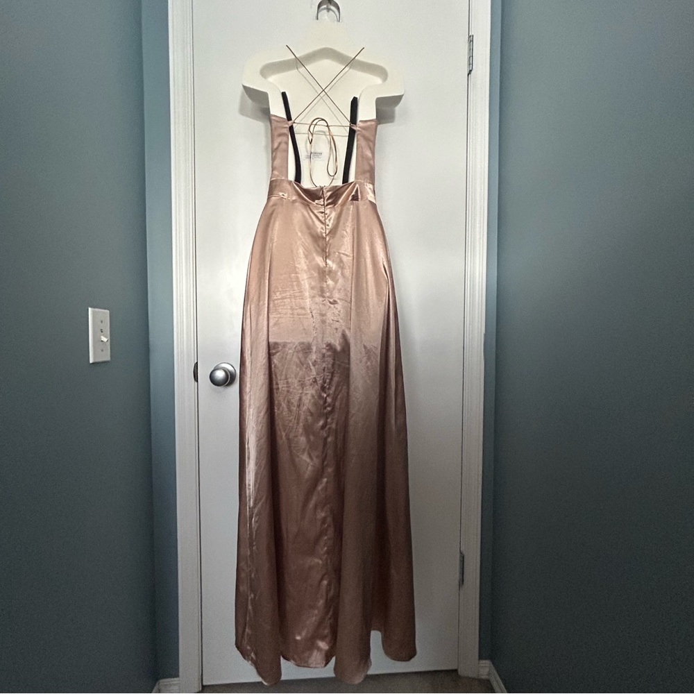 Prom gown Elegant Satin Maxi Dress - Picture 3 of 5